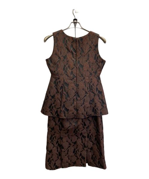 willfully（ウィルフリー）willfully (ウィルフリー) monotone jacquard set up ブラック×ブラウン サイズ:FREEの古着・服飾アイテム