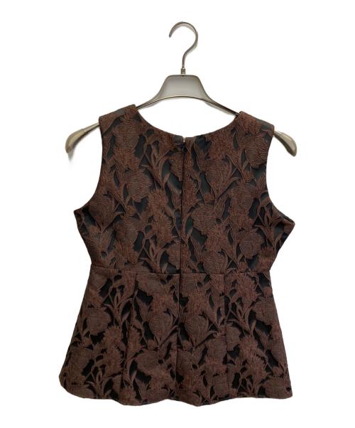 willfully（ウィルフリー）willfully (ウィルフリー) monotone jacquard set up ブラック×ブラウン サイズ:FREEの古着・服飾アイテム