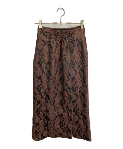 willfully（ウィルフリー）willfully (ウィルフリー) monotone jacquard set up ブラック×ブラウン サイズ:FREEの古着・服飾アイテム