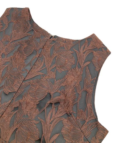 willfully（ウィルフリー）willfully (ウィルフリー) monotone jacquard set up ブラック×ブラウン サイズ:FREEの古着・服飾アイテム