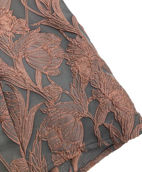 willfully（ウィルフリー）willfully (ウィルフリー) monotone jacquard set up ブラック×ブラウン サイズ:FREEの古着・服飾アイテム