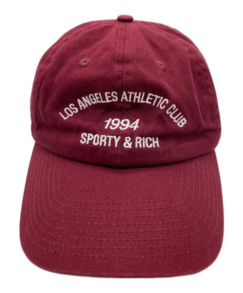 Sporty & Rich（スポーティーアンドリッチ）Sporty & Rich (スポーティーアンドリッチ) アスレチッククラブキャップ レッド サイズ:FREEの古着・服飾アイテム