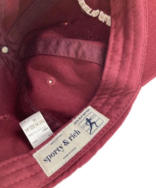 Sporty & Rich（スポーティーアンドリッチ）Sporty & Rich (スポーティーアンドリッチ) アスレチッククラブキャップ レッド サイズ:FREEの古着・服飾アイテム
