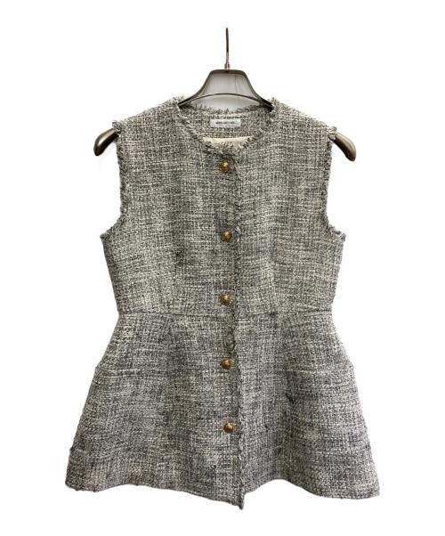 NATURAL BEAUTY BASIC（ナチュラルビューティーベーシック）NATURAL BEAUTY BASIC (ナチュラルビューティーベーシック) ツイードジレ ライトグレー サイズ:Mの古着・服飾アイテム