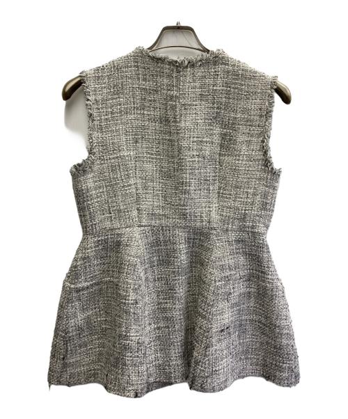 NATURAL BEAUTY BASIC（ナチュラルビューティーベーシック）NATURAL BEAUTY BASIC (ナチュラルビューティーベーシック) ツイードジレ ライトグレー サイズ:Mの古着・服飾アイテム