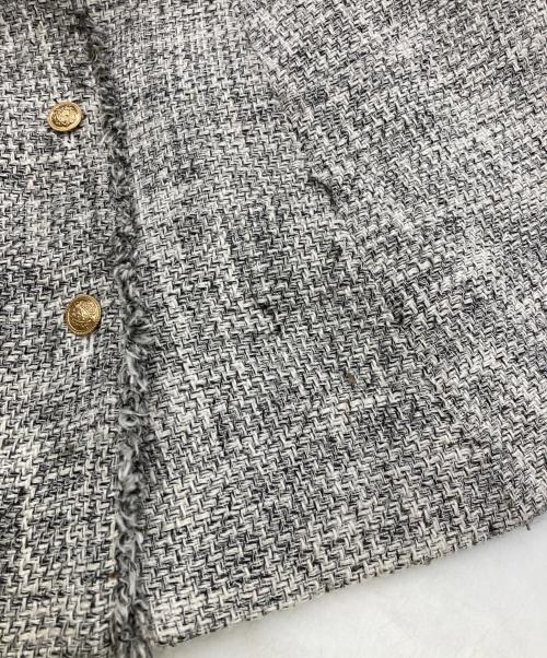 NATURAL BEAUTY BASIC（ナチュラルビューティーベーシック）NATURAL BEAUTY BASIC (ナチュラルビューティーベーシック) ツイードジレ ライトグレー サイズ:Mの古着・服飾アイテム