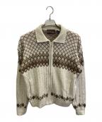 Searsシアーズ）の古着「ジップアップニットポロシャツ」｜グレー