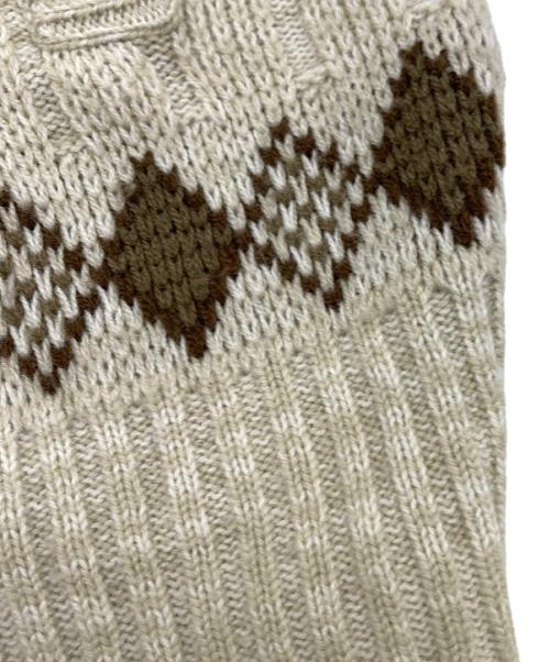 Sears（シアーズ）Sears (シアーズ) ジップアップニットポロシャツ グレー サイズ:Lの古着・服飾アイテム