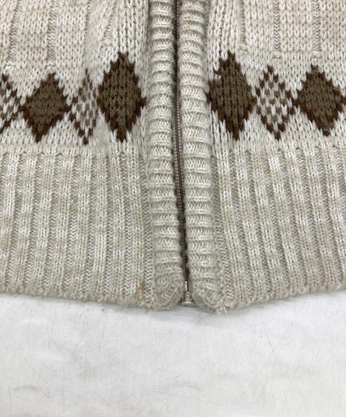 Sears（シアーズ）Sears (シアーズ) ジップアップニットポロシャツ グレー サイズ:Lの古着・服飾アイテム