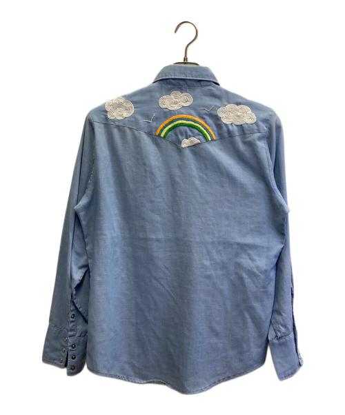 Sears（シアーズ）Sears (シアーズ) 70s バック刺繍デザインウエスタンシャツ インディゴ サイズ:5の古着・服飾アイテム