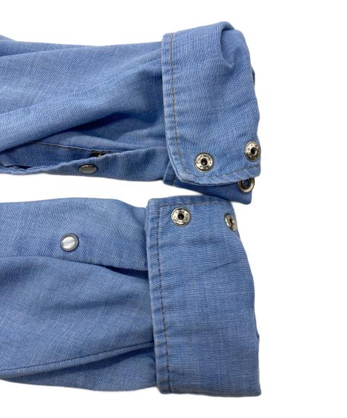 Sears（シアーズ）Sears (シアーズ) 70s バック刺繍デザインウエスタンシャツ インディゴ サイズ:5の古着・服飾アイテム