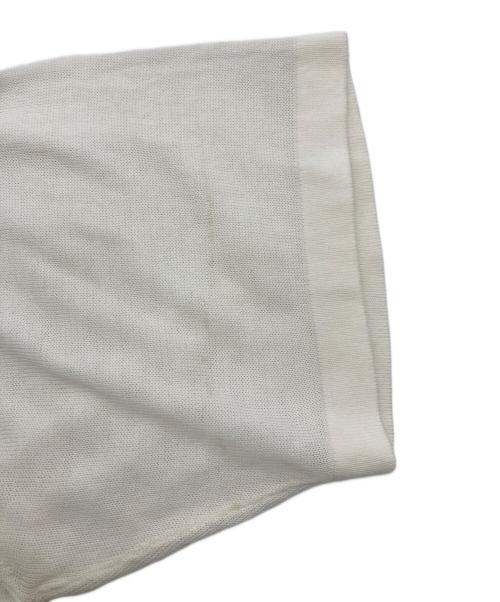 PAUL SMITH（ポールスミス）Paul Smith (ポールスミス) シルクコットンシアーニット ホワイト×ブラウン サイズ:Mの古着・服飾アイテム