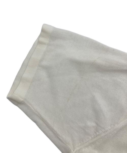 PAUL SMITH（ポールスミス）Paul Smith (ポールスミス) シルクコットンシアーニット ホワイト×ブラウン サイズ:Mの古着・服飾アイテム