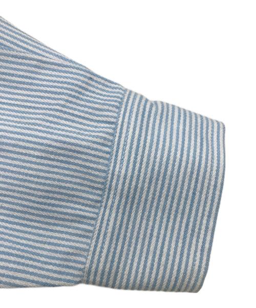 B.BALLSY（ボールジーブラザーズ）B.BALLSY (ボールジーブラザーズ) Pinstripe Loose Spring Military Shirts ブルー サイズ:Mの古着・服飾アイテム