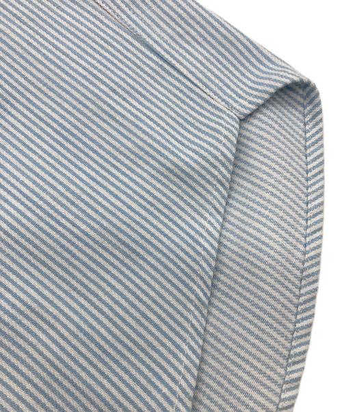 B.BALLSY（ボールジーブラザーズ）B.BALLSY (ボールジーブラザーズ) Pinstripe Loose Spring Military Shirts ブルー サイズ:Mの古着・服飾アイテム