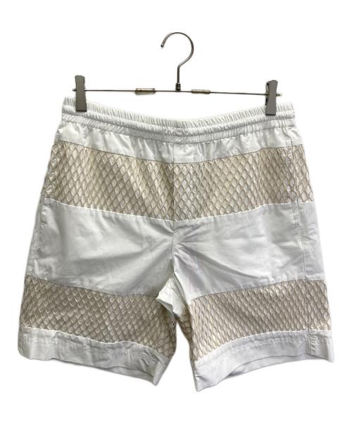 MSGM（エムエスジーエム）MSGM (エムエスジーエム) STRIPES WITH NET SHORTS ホワイト サイズ:46 未使用品の古着・服飾アイテム