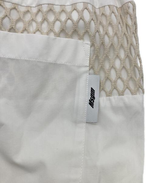 MSGM（エムエスジーエム）MSGM (エムエスジーエム) STRIPES WITH NET SHORTS ホワイト サイズ:46 未使用品の古着・服飾アイテム