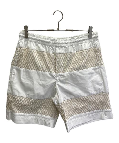 MSGM（エムエスジーエム）MSGM (エムエスジーエム) STRIPES WITH NET SHORTS ホワイト サイズ:46 未使用品の古着・服飾アイテム