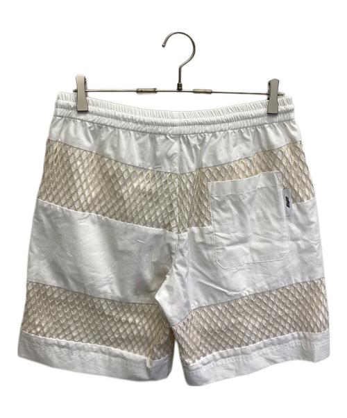 MSGM（エムエスジーエム）MSGM (エムエスジーエム) STRIPES WITH NET SHORTS ホワイト サイズ:46 未使用品の古着・服飾アイテム