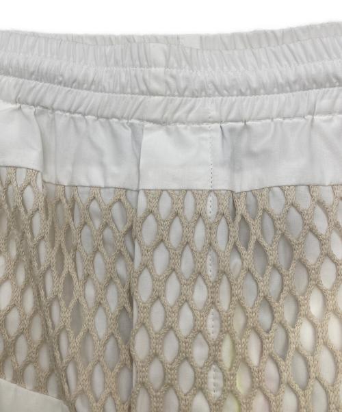 MSGM（エムエスジーエム）MSGM (エムエスジーエム) STRIPES WITH NET SHORTS ホワイト サイズ:46 未使用品の古着・服飾アイテム