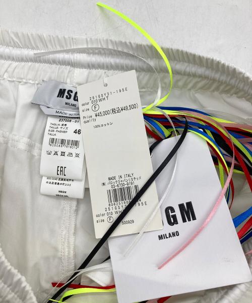 MSGM（エムエスジーエム）MSGM (エムエスジーエム) STRIPES WITH NET SHORTS ホワイト サイズ:46 未使用品の古着・服飾アイテム