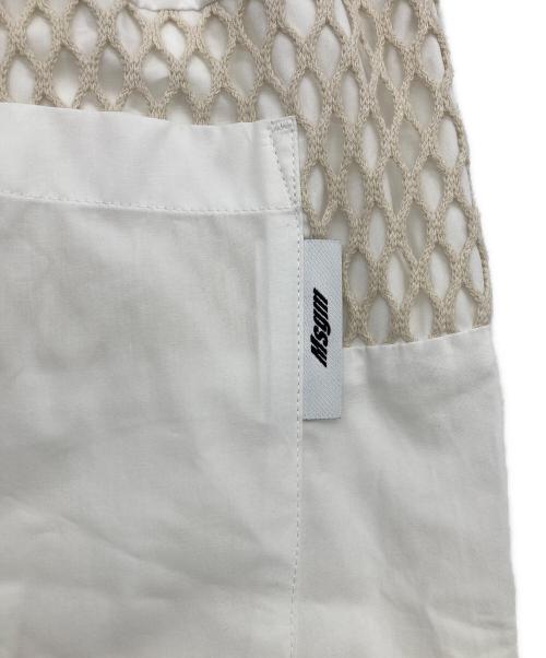 MSGM（エムエスジーエム）MSGM (エムエスジーエム) STRIPES WITH NET SHORTS ホワイト サイズ:46 未使用品の古着・服飾アイテム