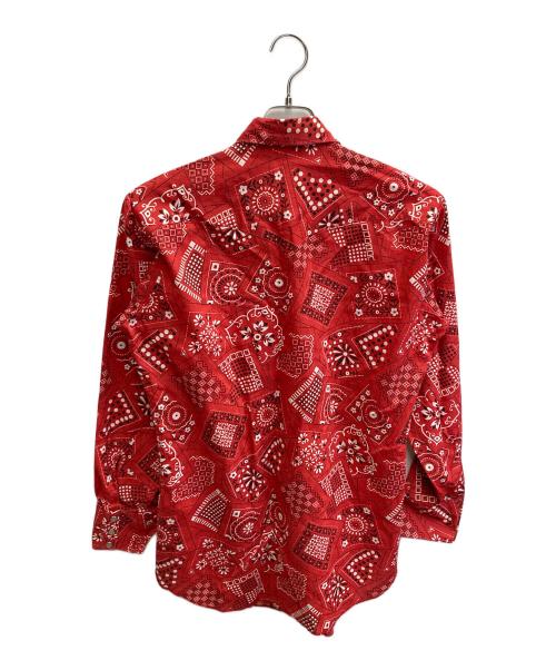 H BAR C（エイチバーシー）H BAR C (エイチバーシー) バンダナ柄ウエスタンシャツ レッド サイズ:15-32の古着・服飾アイテム
