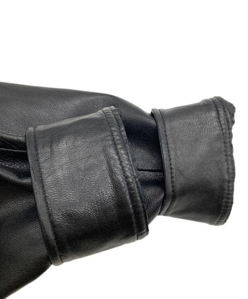 BARNS OUTFITTERS（バーンズアウトフィッターズ）BARNS OUTFITTERS (バーンズアウトフィッターズ) ゴートレザージャケット ブラック サイズ:2の古着・服飾アイテム