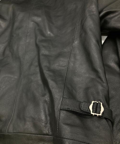 BARNS OUTFITTERS（バーンズアウトフィッターズ）BARNS OUTFITTERS (バーンズアウトフィッターズ) ゴートレザージャケット ブラック サイズ:2の古着・服飾アイテム
