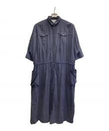 BEARDSLEY（ビアズリー）の古着「シャツワンピース」｜ネイビー