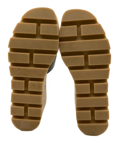 HERMES（エルメス）HERMES (エルメス) エズ30 ウェッジソールサンダル ブラック サイズ:36の古着・服飾アイテム
