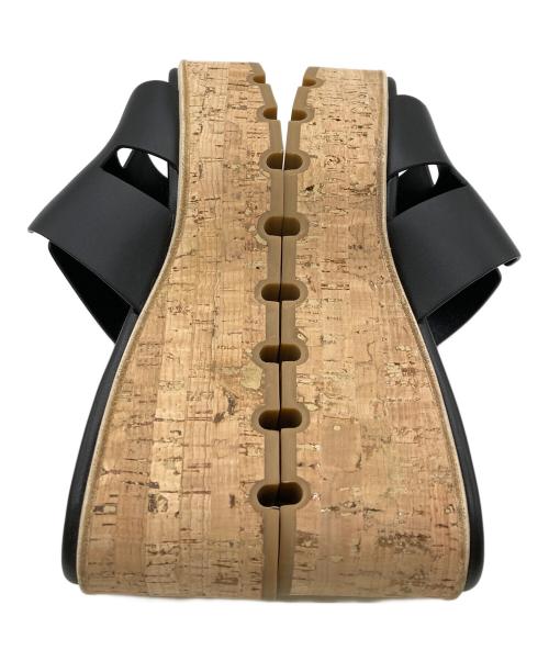 HERMES（エルメス）HERMES (エルメス) エズ30 ウェッジソールサンダル ブラック サイズ:36の古着・服飾アイテム
