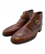 Florsheimフローシャイム）の古着「Monk Strap Leather Shoes」｜ブラウン