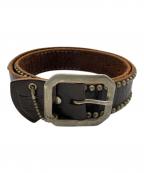 htcエイチティーシー）の古着「スタッズベルト【USA製】」｜ブラウン