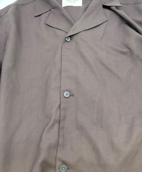 PUBLIC TOKYO（パブリックトウキョウ）PUBLIC TOKYO (パブリックトウキョウ) イージーサマーウールセミオープンシャツ ブラウン サイズ:1の古着・服飾アイテム