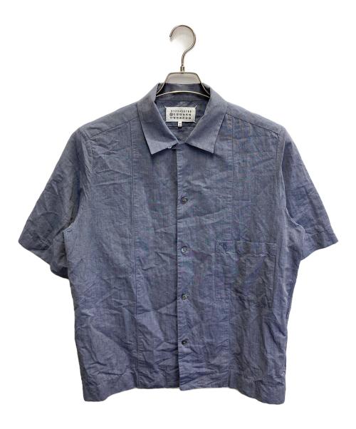 Maison Margiela（メゾンマルジェラ）Maison Margiela (メゾンマルジェラ) 22SS ロゴ刺繍オープンカラーシャツ/Lounge Shirt グレー サイズ:40の古着・服飾アイテム