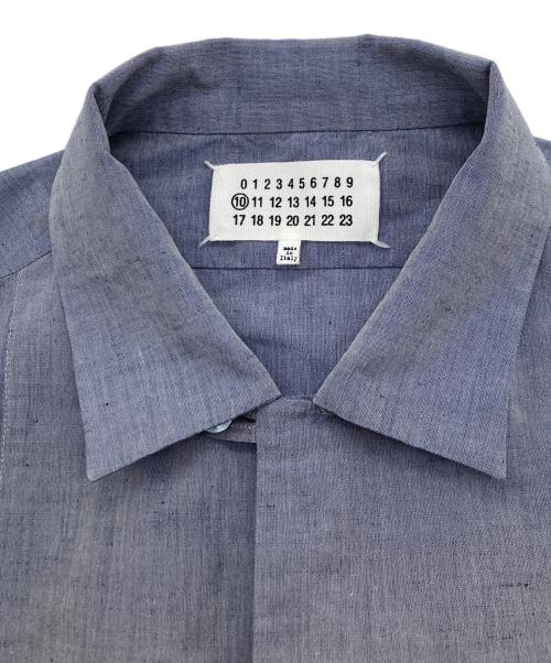 Maison Margiela（メゾンマルジェラ）Maison Margiela (メゾンマルジェラ) 22SS ロゴ刺繍オープンカラーシャツ/Lounge Shirt グレー サイズ:40の古着・服飾アイテム