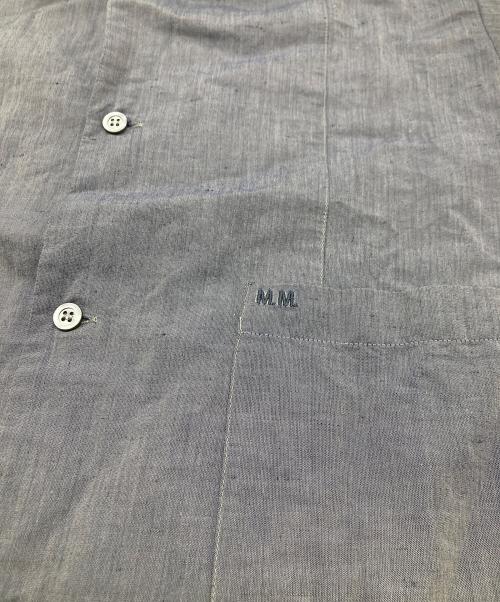 Maison Margiela（メゾンマルジェラ）Maison Margiela (メゾンマルジェラ) 22SS ロゴ刺繍オープンカラーシャツ/Lounge Shirt グレー サイズ:40の古着・服飾アイテム