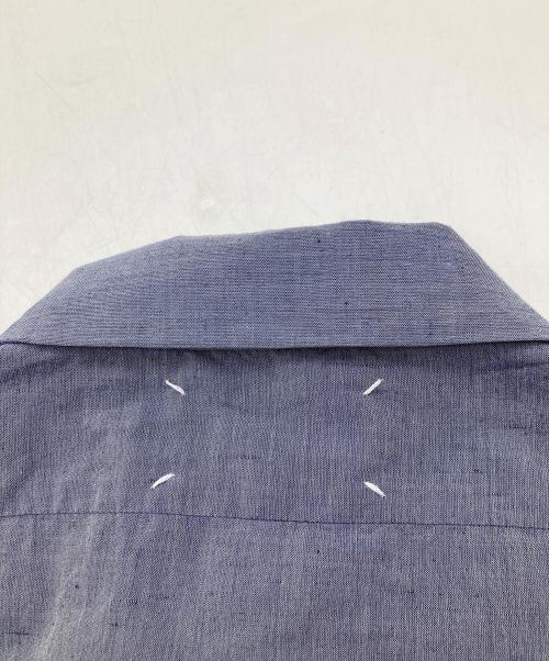 Maison Margiela（メゾンマルジェラ）Maison Margiela (メゾンマルジェラ) 22SS ロゴ刺繍オープンカラーシャツ/Lounge Shirt グレー サイズ:40の古着・服飾アイテム