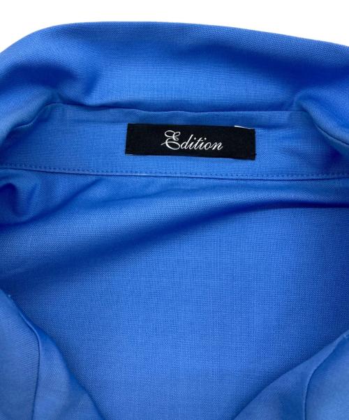 edition（エディション）Edition (エディション) ウールオープンカラーシャツ ブルー サイズ:Mの古着・服飾アイテム