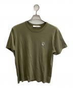 maison kitsuneメゾンキツネ）の古着「キツネワッペンTシャツ」｜カーキ
