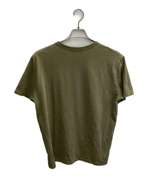 maison kitsune（メゾンキツネ）MAISON KITSUNE (メゾンキツネ) キツネワッペンTシャツ カーキ サイズ:Mの古着・服飾アイテム