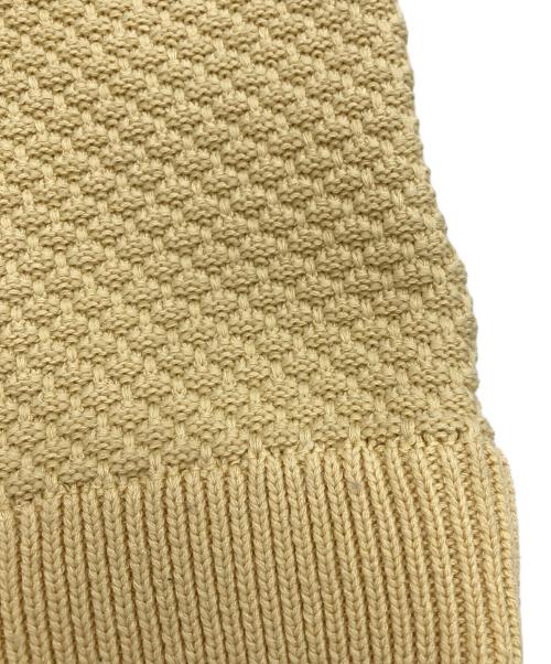 anuans（アニュアンス）anuans (アニュアンス) ノーカラーニットジャケット ベージュ サイズ:Sの古着・服飾アイテム