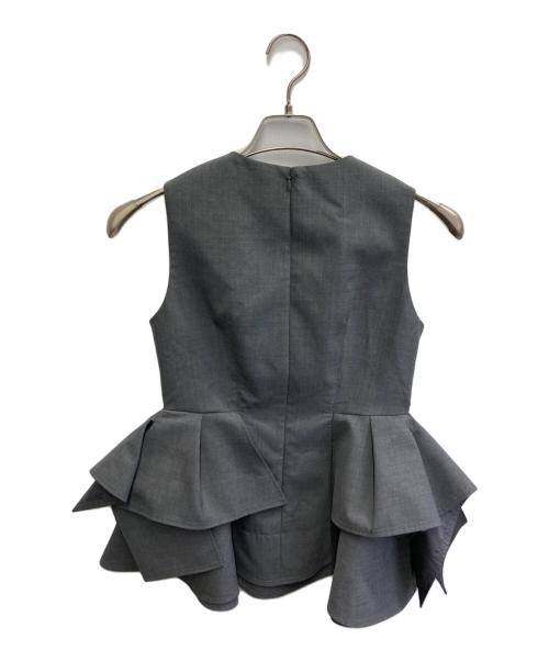 anuans（アニュアンス）anuans (アニュアンス) オブジェクトフレアトップス グレー サイズ:Sの古着・服飾アイテム