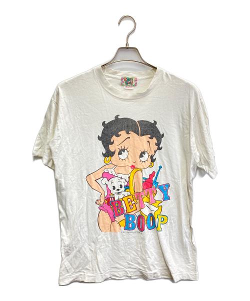 BETTY BOOP（ベティー・ブープ）BETTY BOOP (ベティー・ブープ) FRUIT OF THE LOOM (フルーツオブザルーム) プリントTシャツ ホワイト サイズ:Lの古着・服飾アイテム