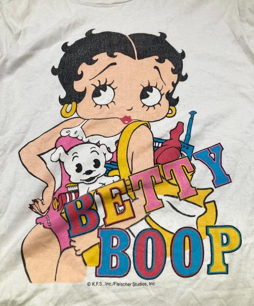 BETTY BOOP（ベティー・ブープ）BETTY BOOP (ベティー・ブープ) FRUIT OF THE LOOM (フルーツオブザルーム) プリントTシャツ ホワイト サイズ:Lの古着・服飾アイテム