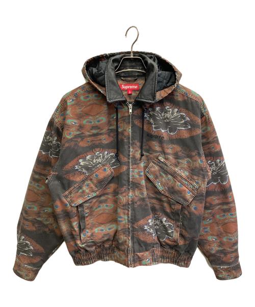 SUPREME（シュプリーム）Supreme (シュプリーム) 23FW leather collar utility jacket ブラウン/peacock サイズ:Sの古着・服飾アイテム