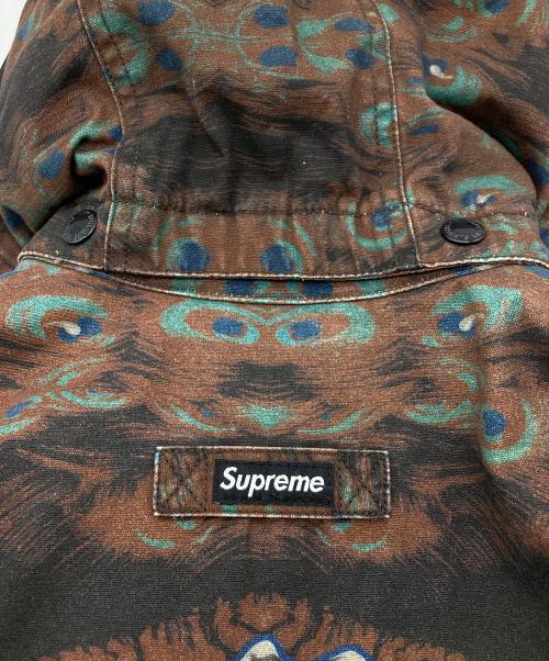 SUPREME（シュプリーム）Supreme (シュプリーム) 23FW leather collar utility jacket ブラウン/peacock サイズ:Sの古着・服飾アイテム