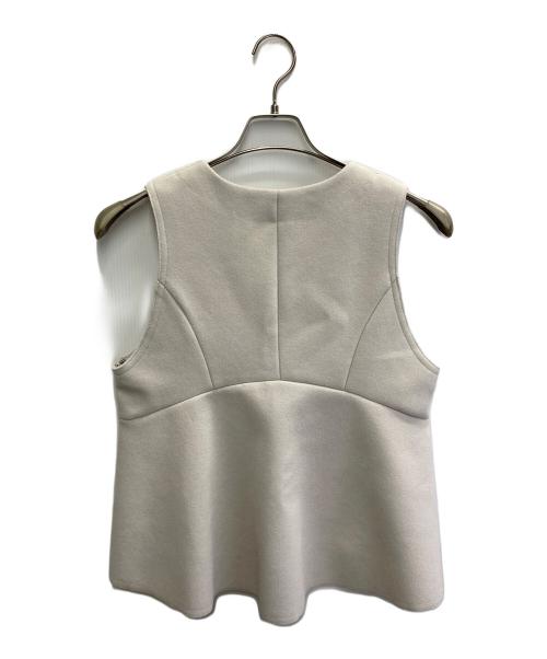 LOUNIE（ルーニー）LOUNIE (ルーニー) ダブルジャージーＶネックプルオーバー ベージュ サイズ:36の古着・服飾アイテム