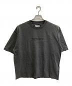 MAISON SPECIALメゾンスペシャル）の古着「Logo Embroidery Prime-Over Pigment Crew Neck T-Shirt」｜グレー